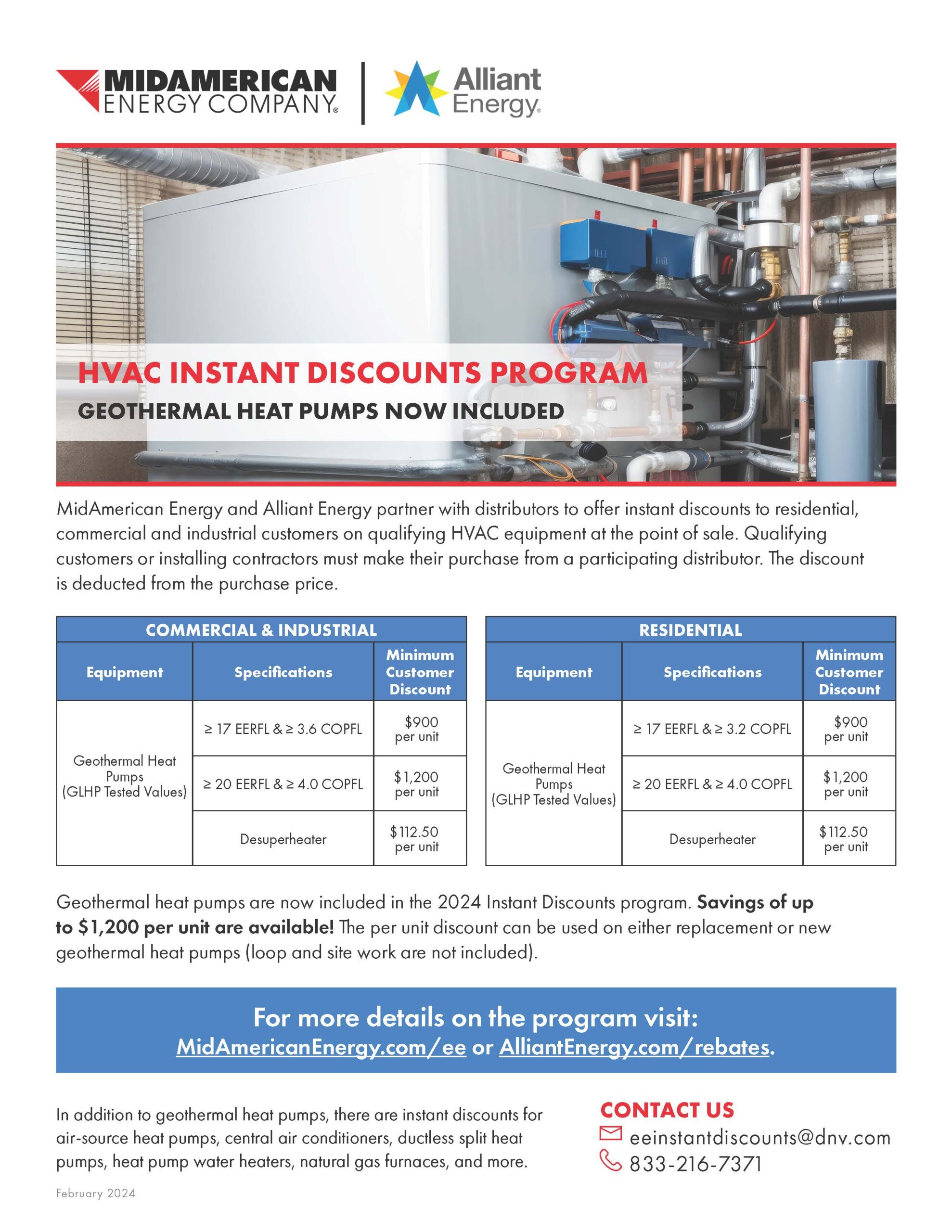 Geothermal Heat Pumps Instant Discounts